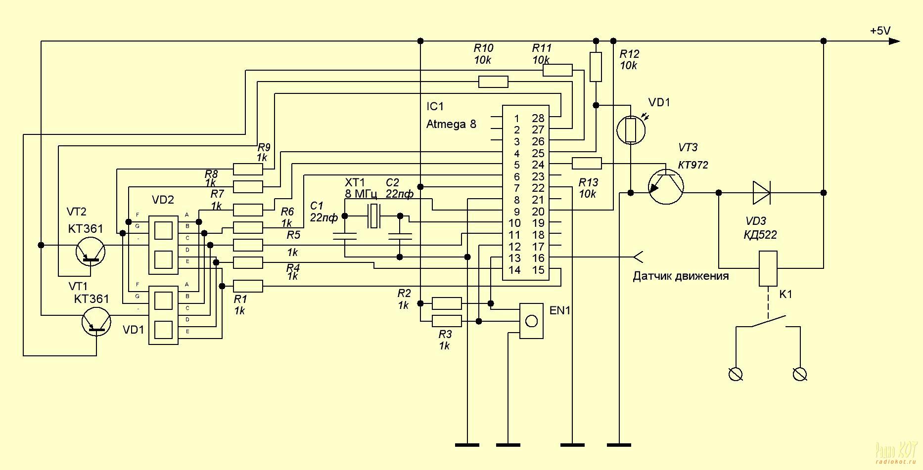 Atmega8 схемы устройств