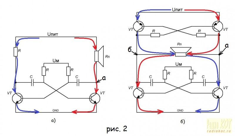 Мультивибратор схема 12v