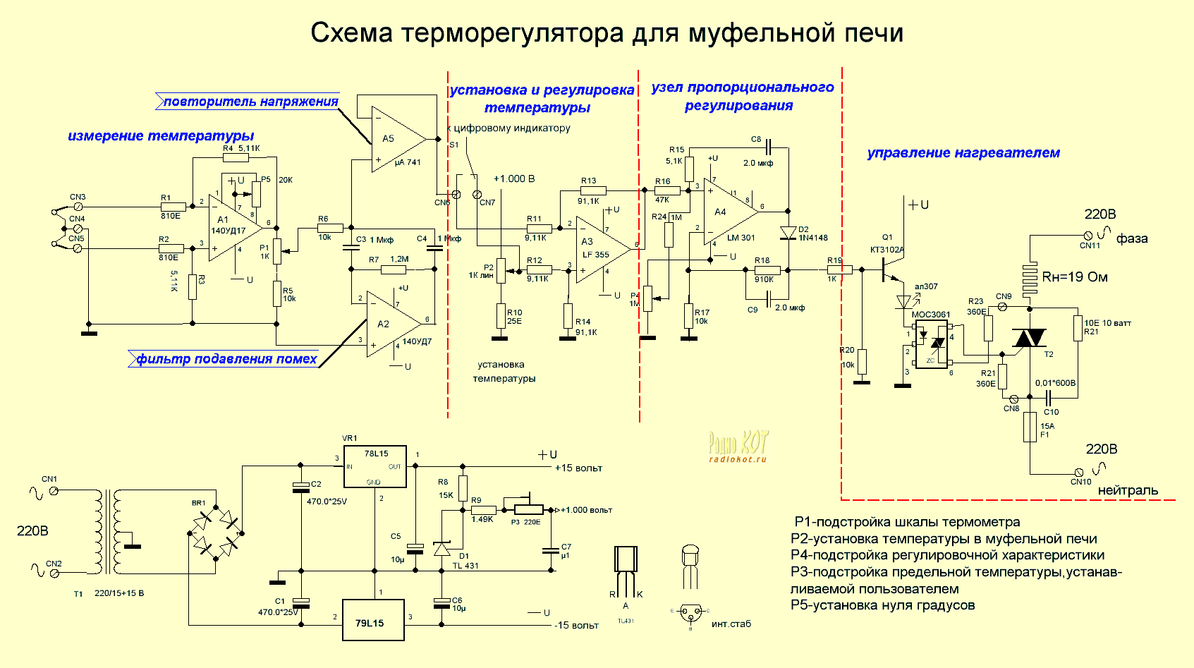 схема муфельной печи