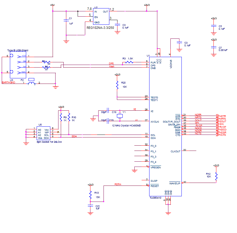 Схема TUSB3410