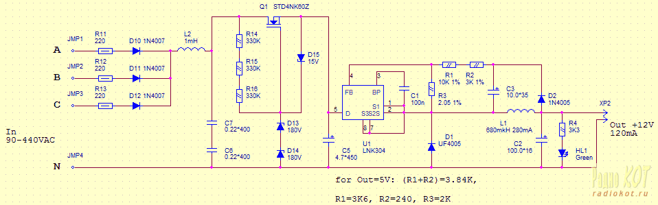 Lnk304gn даташит на русском схема включения