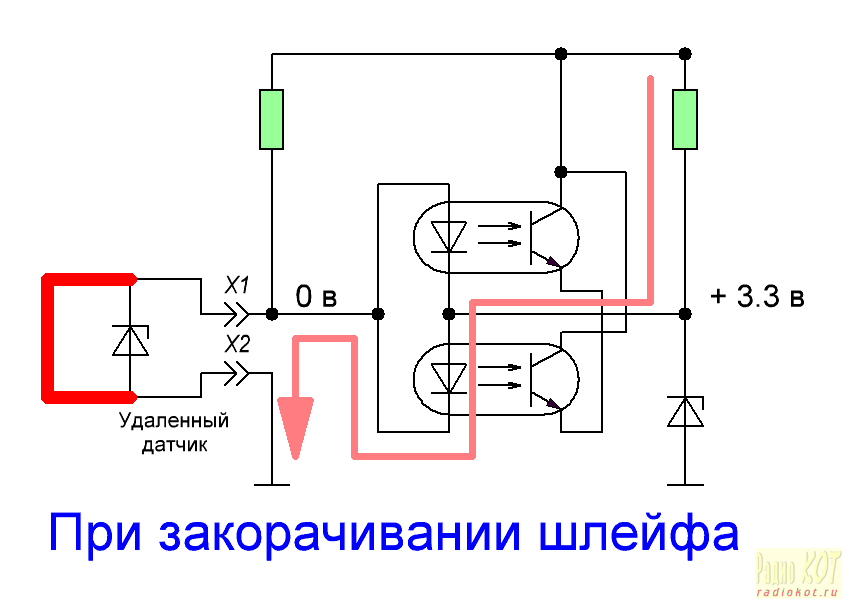РадиоКот :: Надёжная охранная сигнализация замыкания или обрыва шлейфа
