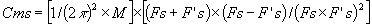 Cms=[1/(2п)^2]*[(Fs+F